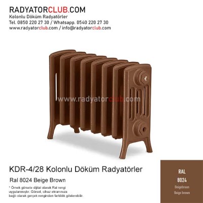 Kdr-4-28 Kolonlu Döküm Radyatör, Ral 8024 | Dilim 8 Kdr-4-28 Kolonlu Döküm Radyatör, Ral 8024 | Dilim 8